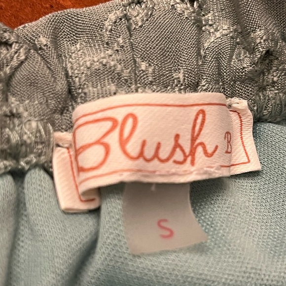 Blush Milk Maid Eyelet Mini Dress Mint Green - Picture 4 of 7